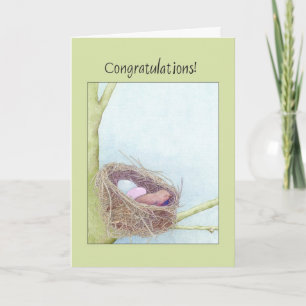 Bird's Nest Congratulations Card