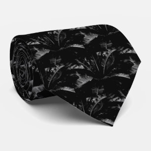 Bird's Nest Fern Necktie - Black