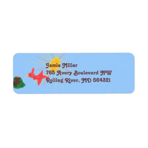 Bird's nest return address label