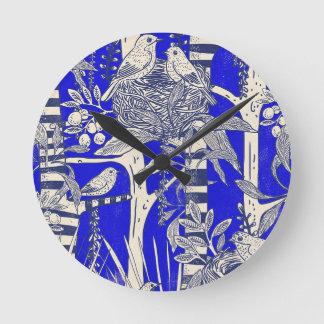 Birds Nest Round Clock