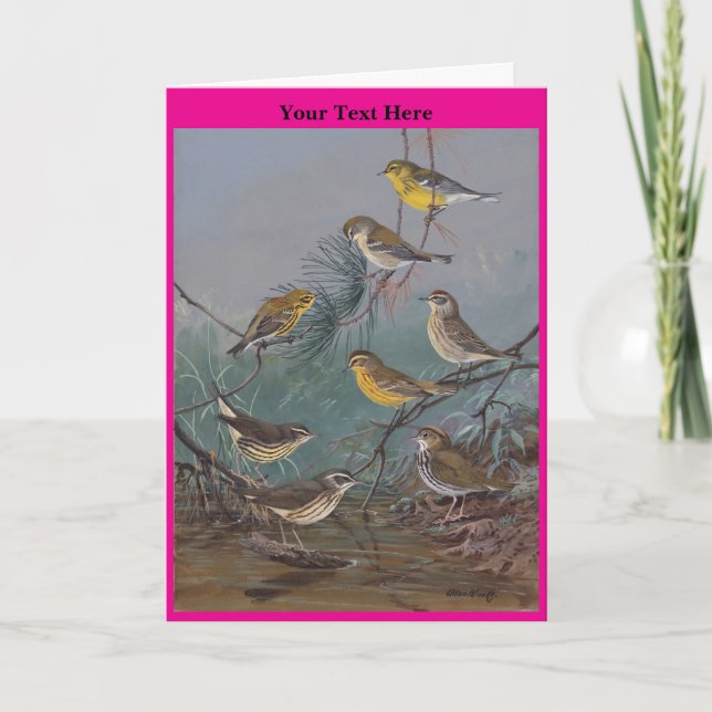 Birds no4  thank you card (Front)
