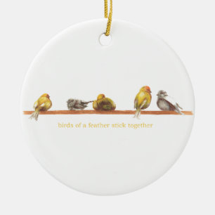 Birds of a Feather Ceramic Tree Decoration