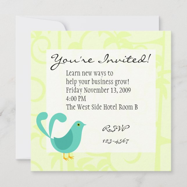 Birds of a Tree Invitation (Front)