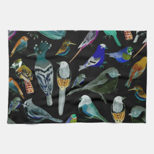 Birds of America- pets and wild birds Tea Towel