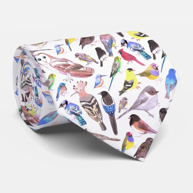 Birds of America- pets and wild birds Tie (Rolled)