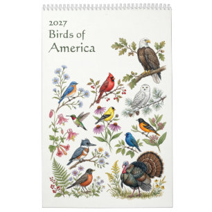 Birds of America - Single Page 2027 Calendar