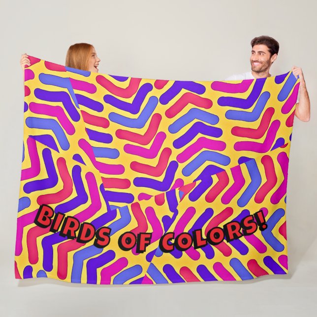 BIRDS of COLORS Fleece Blanket (In Situ)
