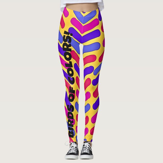 BIRDS of COLORS! Leggings (Front)