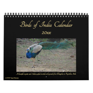 Birds of India Nature Wildlife Photography 2025-26 Calendar