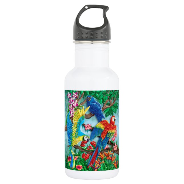Birds of Paradise 532 Ml Water Bottle (Front)