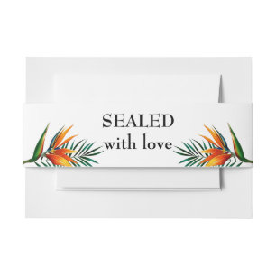 Birds of Paradise Bliss Invitation Belly Band