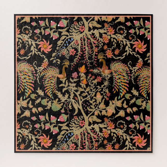 Birds of Paradise, illustration, garden, vintage Jigsaw Puzzle (Vertical)