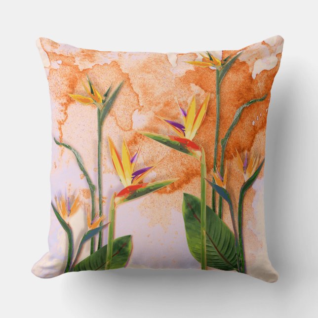  Birds of Paradise in Bloom Cushion (Front)