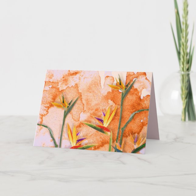 Birds of Paradise in Bloom Thank You Card (Front)