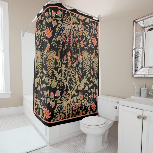 Birds of Paradise Shower Curtain (In Situ)