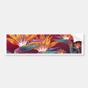 Birds Of Paradise Tropical Flower - Multi Bumper Sticker