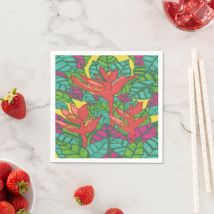 Birds of Paradise Tropical Napkin