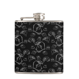 Birds of Prey (Black) Hip Flask