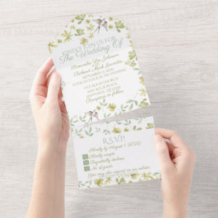 Birds of Summer All In One Invitation