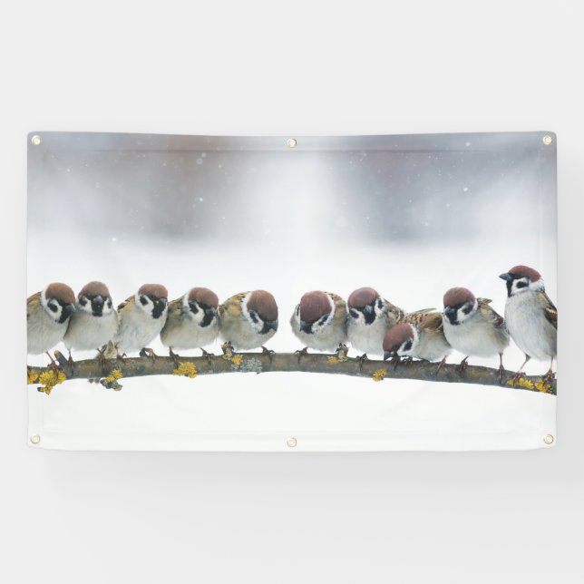 BIRDS ON A BRANCH Banner (Horizontal)