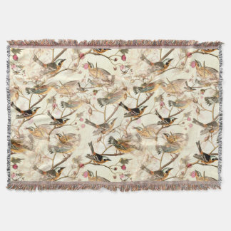Birds on a Branch Throw Blanket