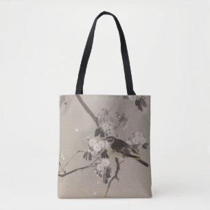 Birds on a Flowering Branch by Watanabe Seitei Tote Bag