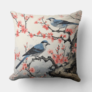 Birds on a Tree Branch Cushion