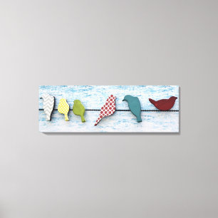 Birds on a Wire 36" x 12", 1.5" Canvas Print