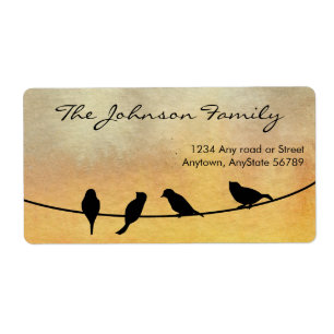 Birds on a wire Address Label
