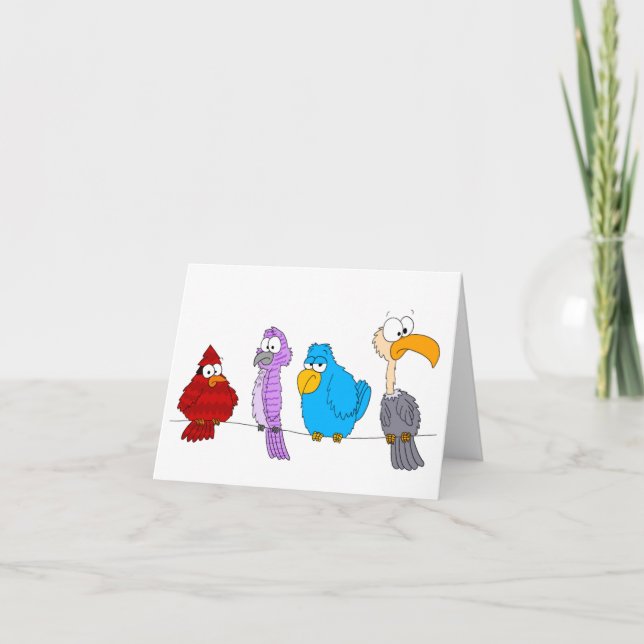 Birds on a Wire Card (Front)