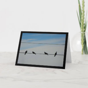 Birds on a Wire Card
