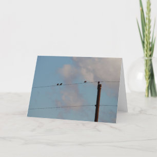 Birds on a Wire Card