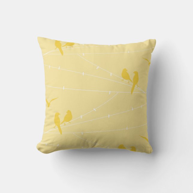 Birds on a Wire Cushion (Front)