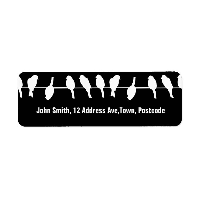 Birds on a wire – dare to be different (black) (Front)