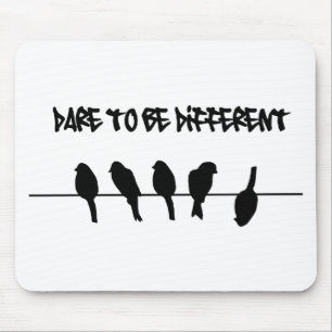 Birds on a wire – dare to be different mouse mat