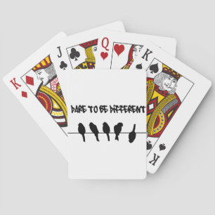 Birds on a wire – dare to be different playing cards