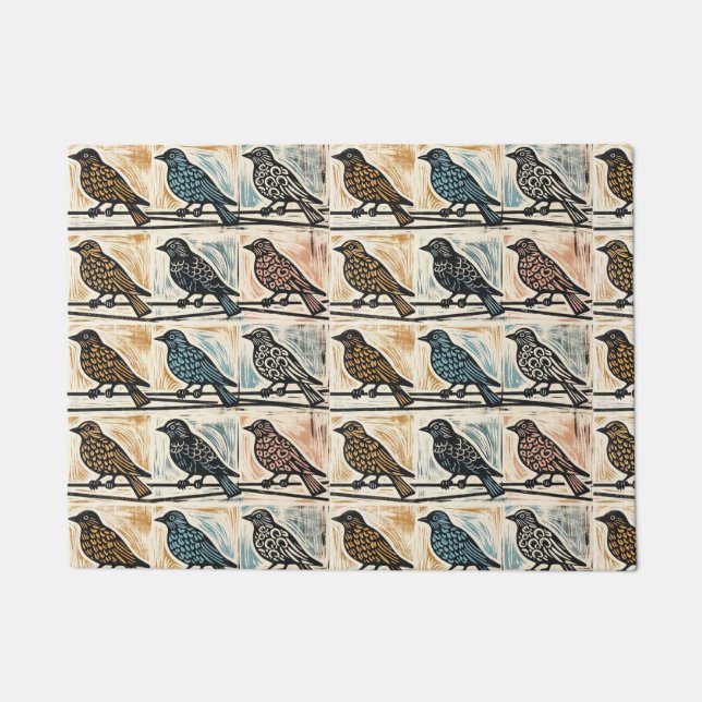 Birds On A Wire Doormat (Front)