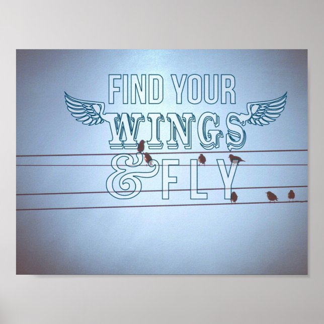 Birds on a wire, fly poster (Front)