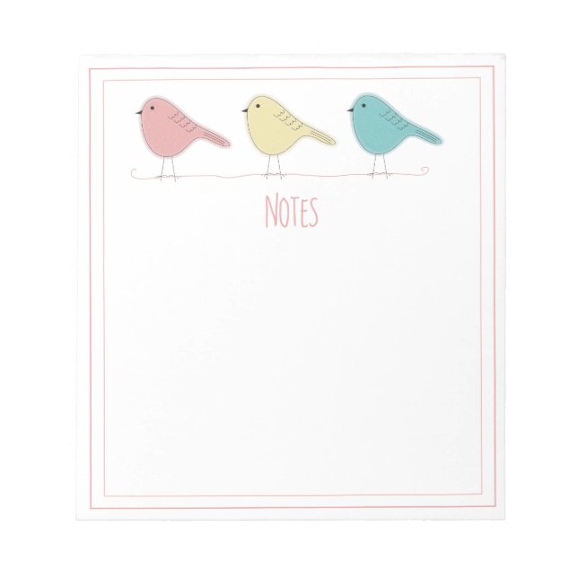 Birds on a Wire Notepad (Front)