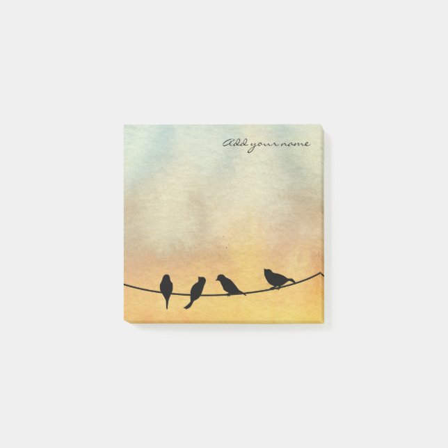 Birds on a wire post-it notes (Front)