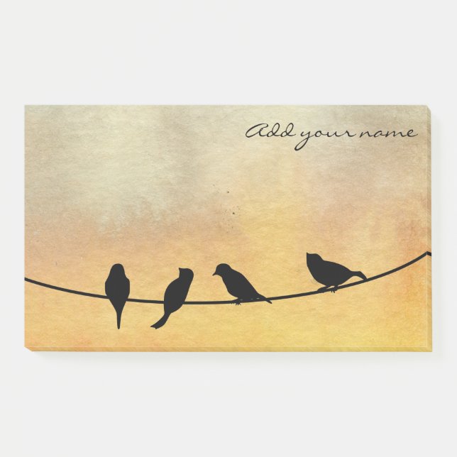 Birds on a wire post-it notes (Front)