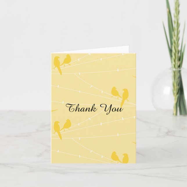 Birds on a Wire Thank You Card (Front)