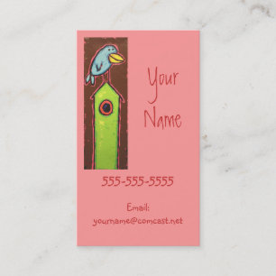 birds on houses business cards