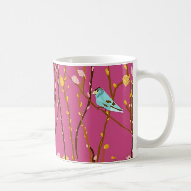 Birds on Pussy Willows Mug (Right)