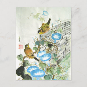 birds on the wall postcard