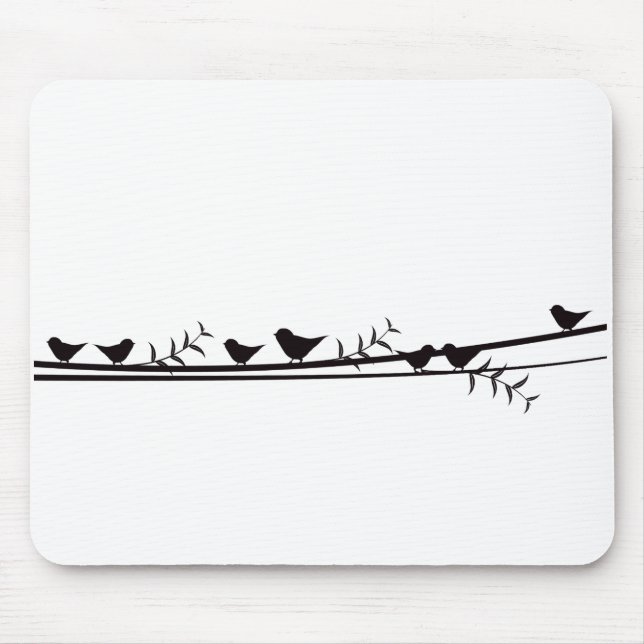 Birds on Vine Mouse Mat (Front)