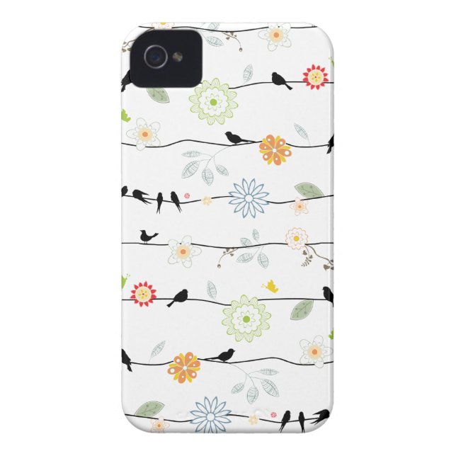 Birds on Vines iPhone 4s Case (Back)