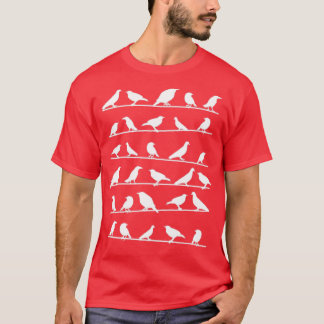 birds On Wires Bird Watching Bird Keeper Pet Gift  T-Shirt