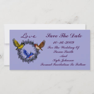 Birds On Wreath Wedding Save The Date