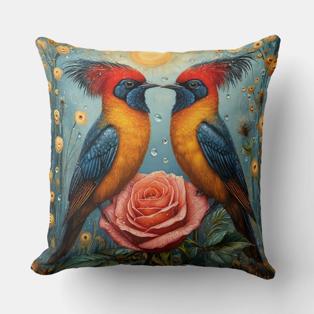 Birds ornament cushion (Front)